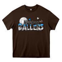 Chocolate Brown raising ballers volleyball Heavy Core Tee - Zillion Design Studio