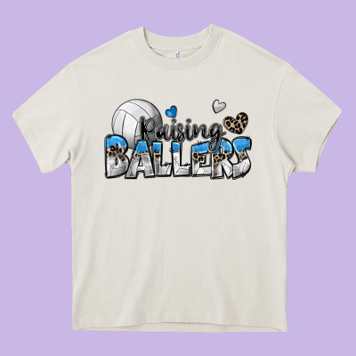 Raising Ballers Volleyball Heavy Core Tee Designed By Zillion Design Studio