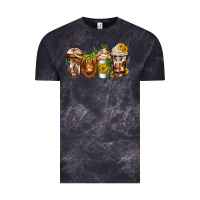 Cloud Black longhaired cow coffee Vintage Tee - Jasminsmagicworld
