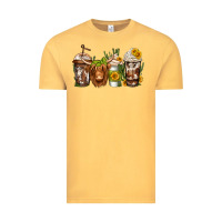 Vintage Mustard longhaired cow coffee Vintage Tee - Jasminsmagicworld