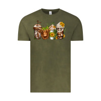 Vintage Olive longhaired cow coffee Vintage Tee - Jasminsmagicworld