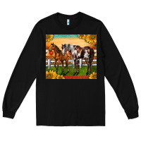 Black Western Ranch Horses Long Sleeve Tee - LillyAllenDesigns