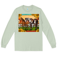 Matcha Western Ranch Horses Long Sleeve Tee - LillyAllenDesigns