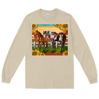 Mushroom Western Ranch Horses Long Sleeve Tee - LillyAllenDesigns