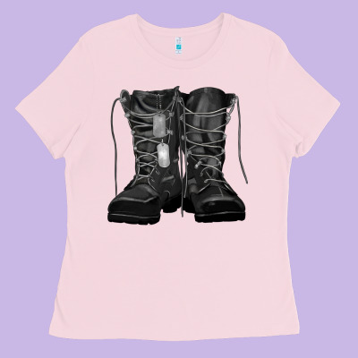 Ladies Tee soldier boots