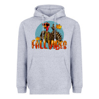 Heather Grey Fall Vibes Turkey Heavyweight Hoodie - LillyAllenDesigns