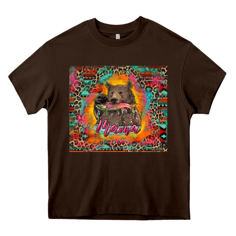 Mama Bear Leopard And Aztec Heavy Core Tee by RanaPortraitStore | Teevron