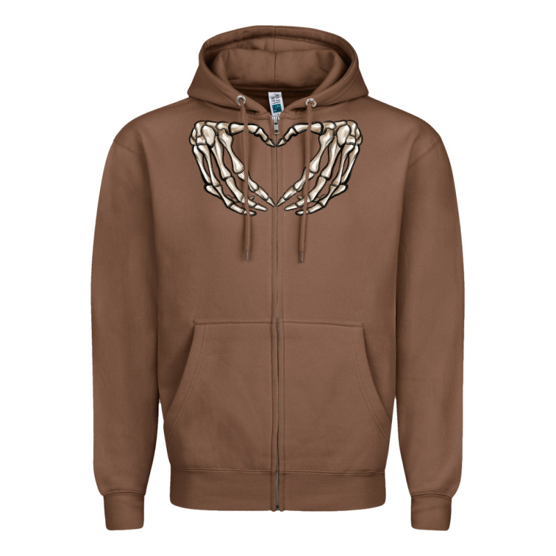 Skeleton Heart Zipper Hoodie by MaliasSmallBusiness | Teevron