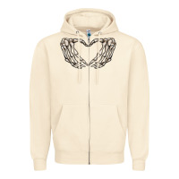 Sandshell skeleton heart Zipper Hoodie - MaliasSmallBusiness