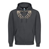 Smoke skeleton heart Zipper Hoodie - MaliasSmallBusiness