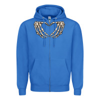 True Royal skeleton heart Zipper Hoodie - MaliasSmallBusiness