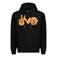 Black Peace Love Golden Premium Hoodie - Bettercallsaul