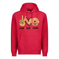 Cardinal Peace Love Golden Premium Hoodie - Bettercallsaul