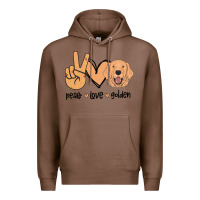 Chestnut Peace Love Golden Premium Hoodie - Bettercallsaul