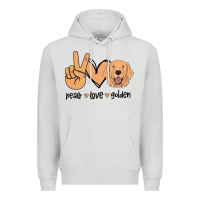 Dove Grey Peace Love Golden Premium Hoodie - Bettercallsaul