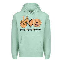 Seafoam Peace Love Golden Premium Hoodie - Bettercallsaul