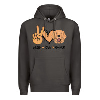 Smoke Peace Love Golden Premium Hoodie - Bettercallsaul