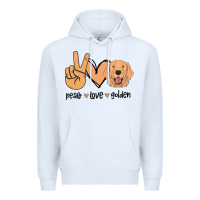 White Peace Love Golden Premium Hoodie - Bettercallsaul