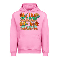 Fuchsia Pink tis the season to be grateful Urban Hoodie - CowGirlArtShop