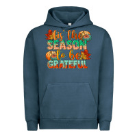 Pigment Midnight Navy tis the season to be grateful Urban Hoodie - CowGirlArtShop
