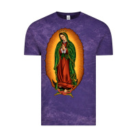 Cloud Purple our lady of Guadalupe Vintage Tee - JahusDesignShop