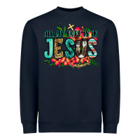 Navy all my hope is in jesus Heavyweight Sweatshirt - Jasminsmagicworld