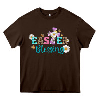 Chocolate Brown easter blessing with  cross Heavy Core Tee - Artiststas