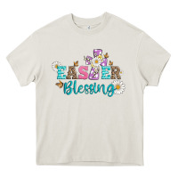 Cream easter blessing with  cross Heavy Core Tee - Artiststas