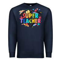 Navy super teacher Premium Sweatshirt - Artiststas