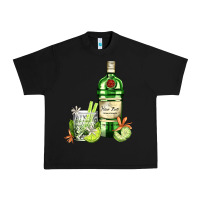 Black gin tonic bottle and cocktail Urban Heavy Tee - AdoDesignShop