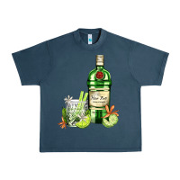 Midnight Navy gin tonic bottle and cocktail Urban Heavy Tee - AdoDesignShop