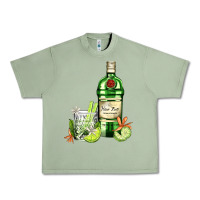 Oil Green gin tonic bottle and cocktail Urban Heavy Tee - AdoDesignShop