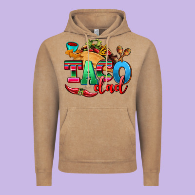 Taco Dad Vintage Hoodie Designed By Adodesignshop