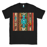 Black gemstone flowers arrow with leopards and serape Classic Tee - Artiststas