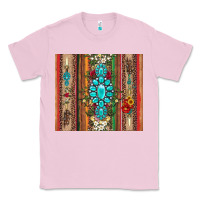 Bubblegum Pink gemstone flowers arrow with leopards and serape Classic Tee - Artiststas