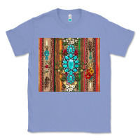 Colony Blue gemstone flowers arrow with leopards and serape Classic Tee - Artiststas
