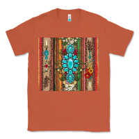 Copper gemstone flowers arrow with leopards and serape Classic Tee - Artiststas