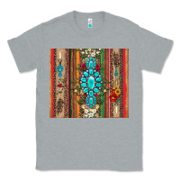 Heather Grey gemstone flowers arrow with leopards and serape Classic Tee - Artiststas