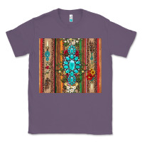 Lavender gemstone flowers arrow with leopards and serape Classic Tee - Artiststas