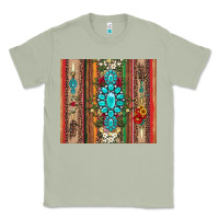 Matcha gemstone flowers arrow with leopards and serape Classic Tee - Artiststas