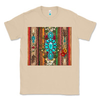 Mushroom gemstone flowers arrow with leopards and serape Classic Tee - Artiststas