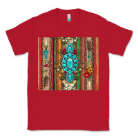 Red gemstone flowers arrow with leopards and serape Classic Tee - Artiststas