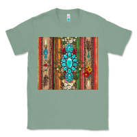 Sage gemstone flowers arrow with leopards and serape Classic Tee - Artiststas