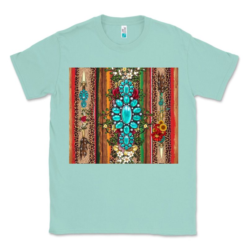 Gemstone Flowers Arrow With Leopards And Serape Classic Tee by Artiststas | Teevron