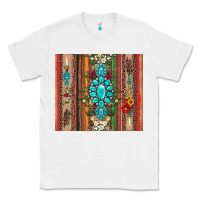 White gemstone flowers arrow with leopards and serape Classic Tee - Artiststas