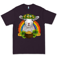 Plum st patricks day baby sheep shamrocks gold rainbow Premium Tee - RanaPortraitStore