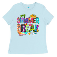 Baby Blue summer break Ladies Tee - RanaPortraitStore