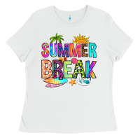 White summer break Ladies Tee - RanaPortraitStore