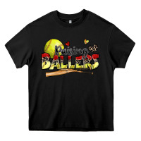 Black raising ballers softball Heavy Core Tee - Zillion Design Studio