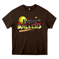 Chocolate Brown raising ballers softball Heavy Core Tee - Zillion Design Studio